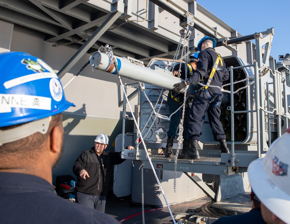 George Washington onloads Rolling Airframe Missile