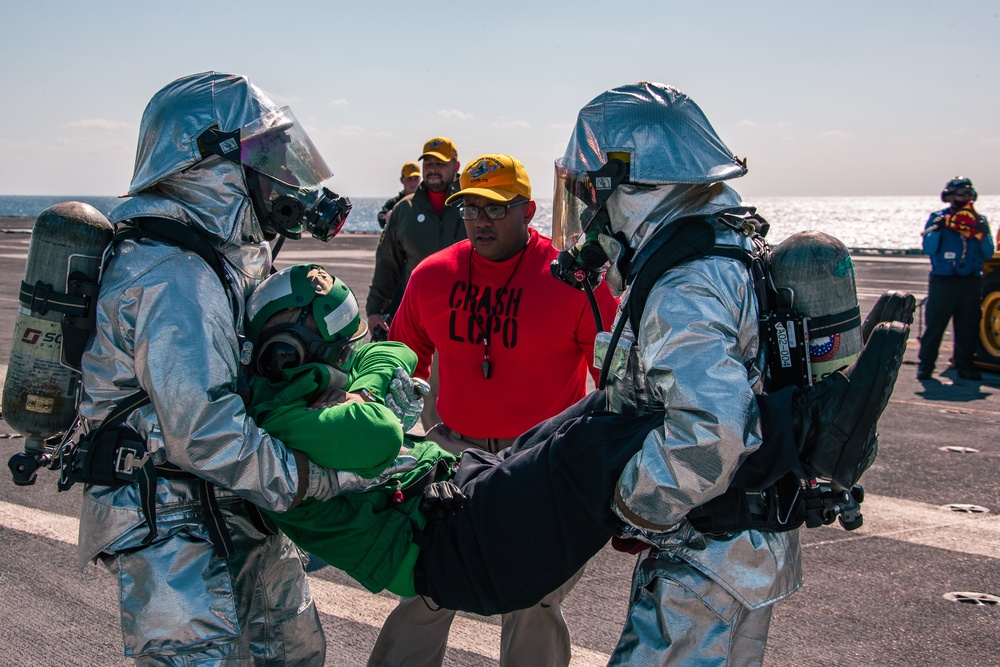 George Washington Conducts Simulated Casualty Drill