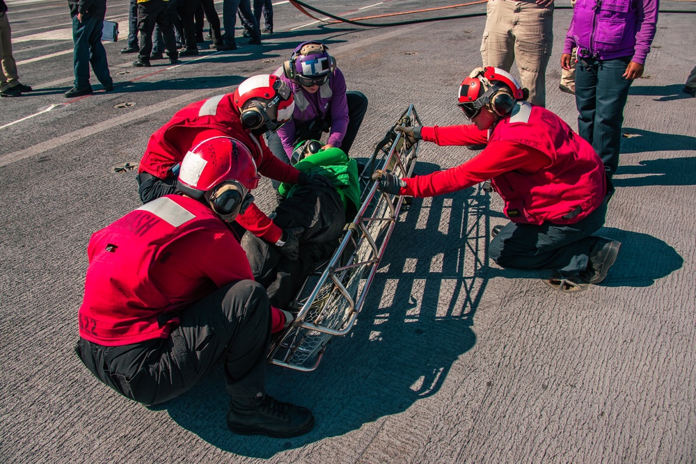 George Washington Conducts Simulated Casualty Drill