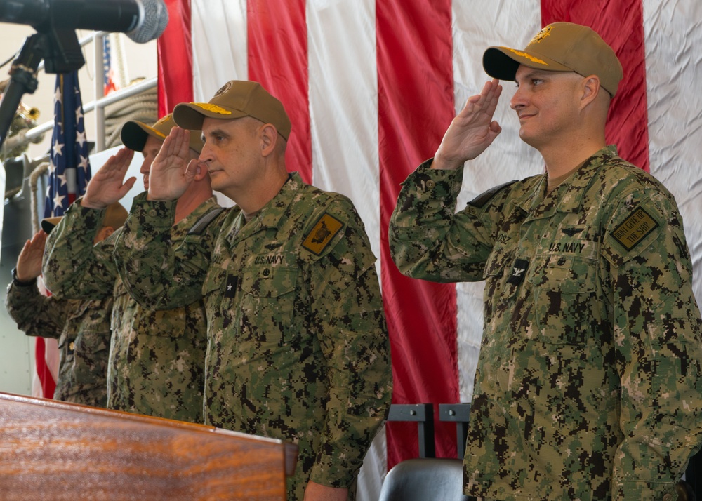 Change of Command Ceremony at Naval Station Great Lakes: Yargosz relieves Williamson as Commanding Officer