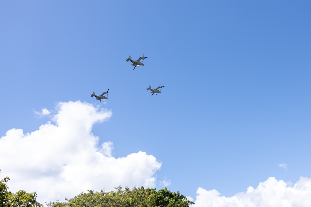 MV-22B Fly-Over for Sgt. Arthur B. Ervin Funeral Service