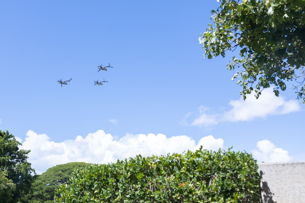 MV-22B Fly-Over for Sgt. Arthur B. Ervin Funeral Service