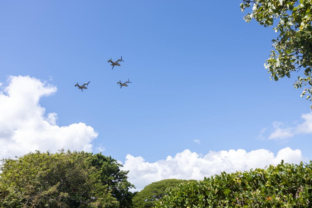 MV-22B Fly-Over for Sgt. Arthur B. Ervin Funeral Service