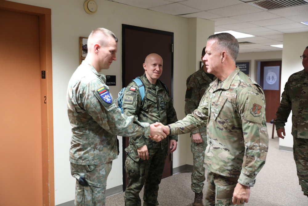 Lithuanian-Polish-Ukrainian brigade (LITPOLUKRBRIG) visit Camp Lincoln