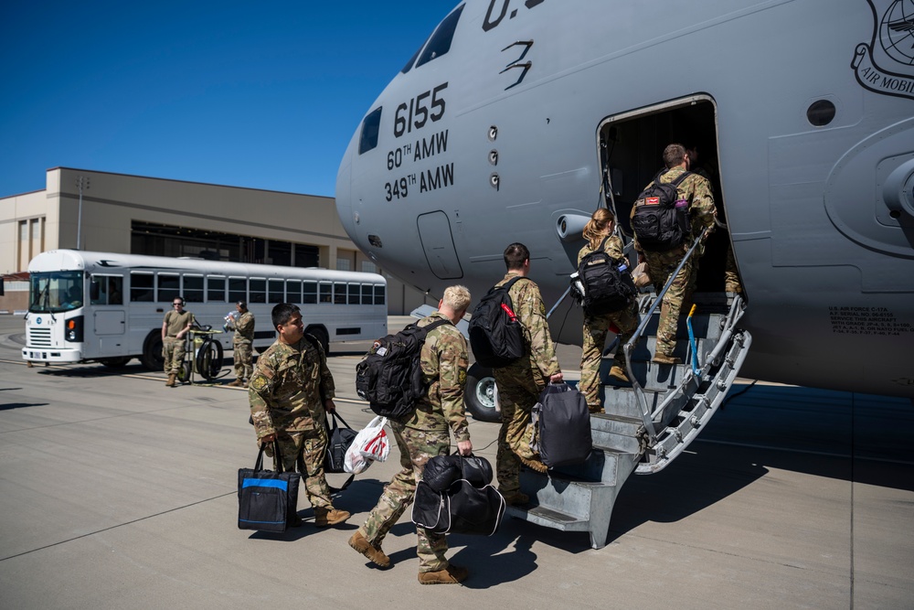 First AFFORGEN deployers leave from Travis AFB