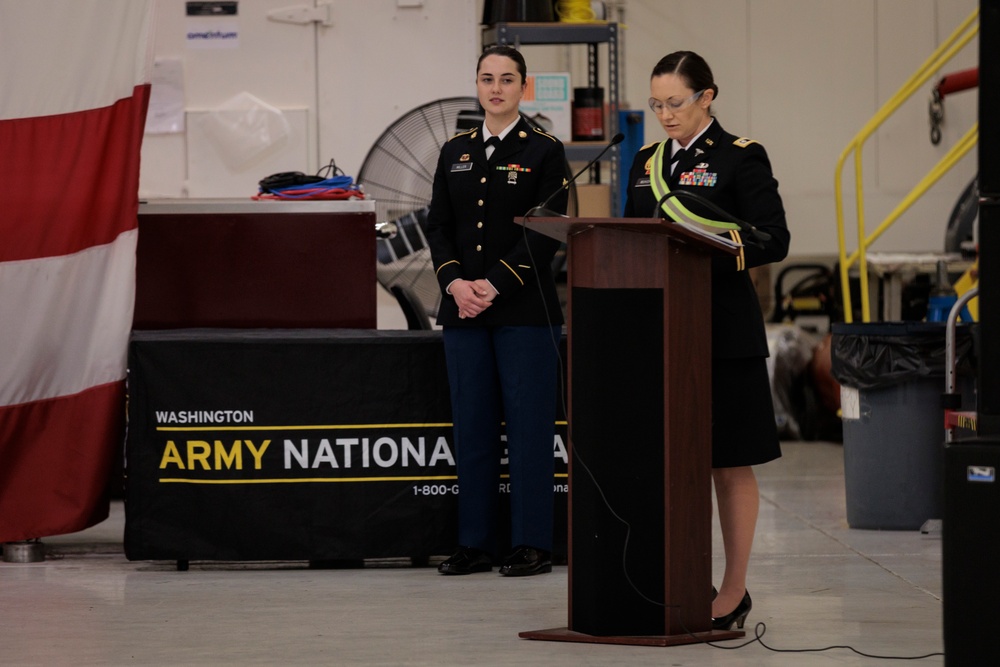 Chief Warrant Officer 3 Richard Kraft retires from the Washington National Guard after 25 years of service