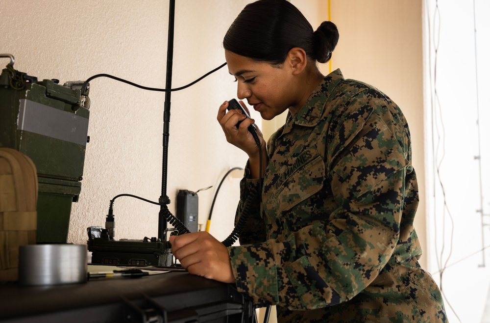 Resolute Dragon 23 FTX | 3MARDIV conducts radio checks on Camp Ishigaki