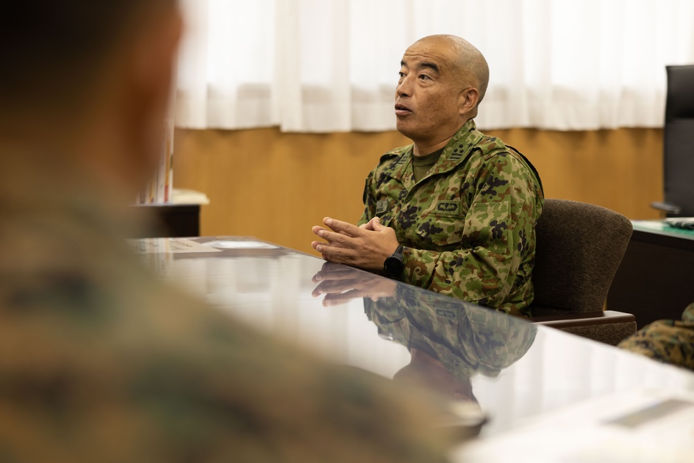 Resolute Dragon 23 FTX | MACG-18 Leaders meet with JGSDF Camp Ishigaki Commander