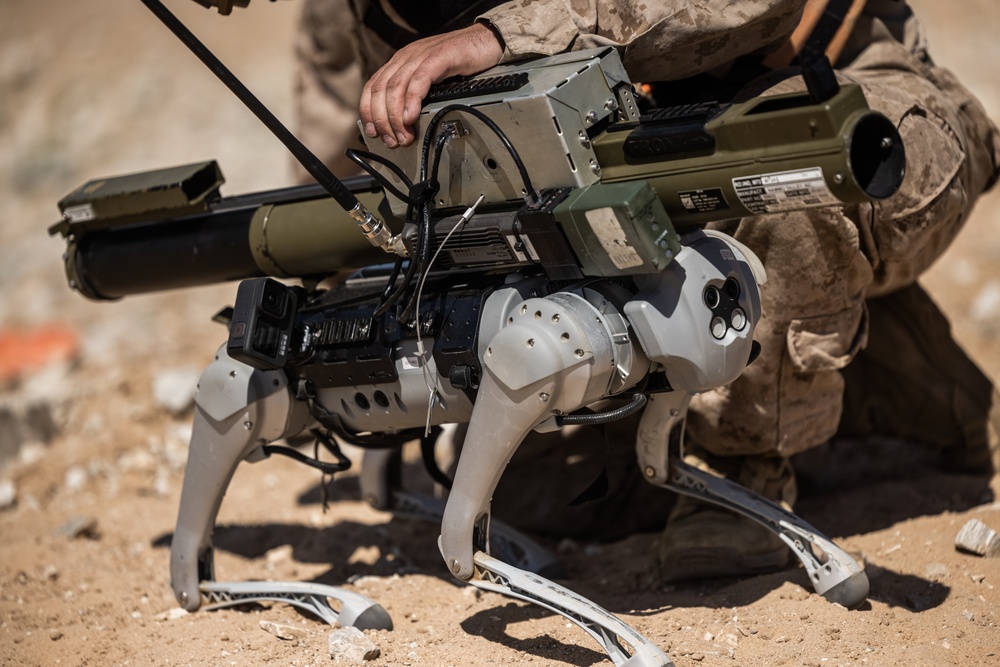 U.S. Marines test fire the M72 LAW with a Robotic Goat