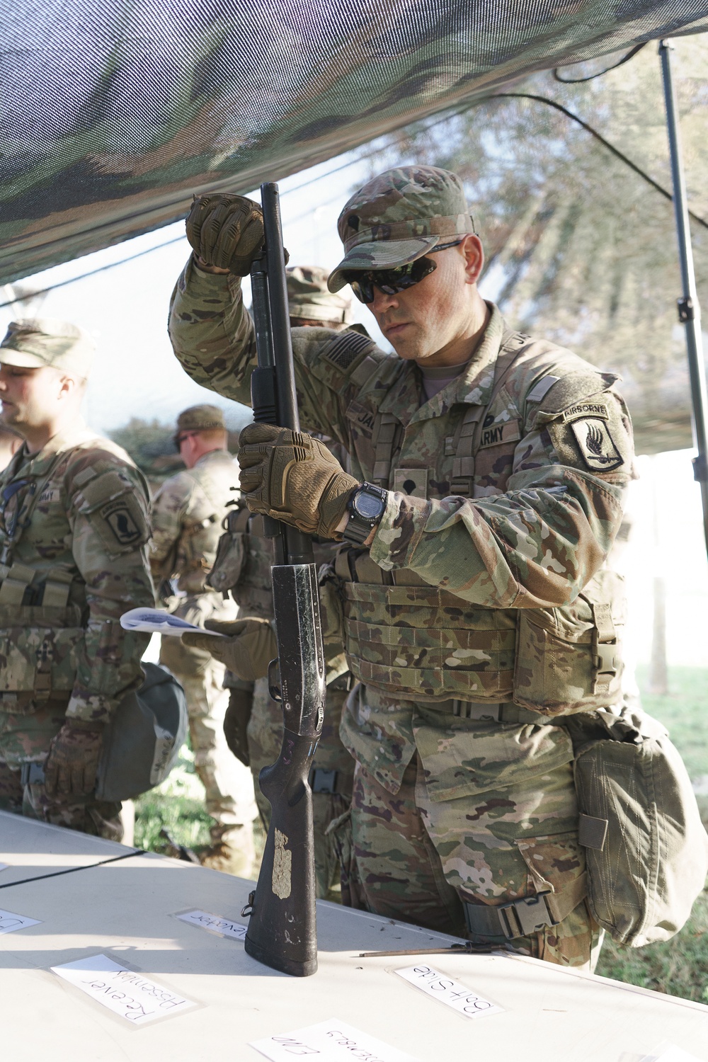 173rd Paratroopers Conduct Weapon Training During E2B