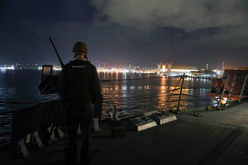 USS Paul Ignatius Departs Plymouth, England