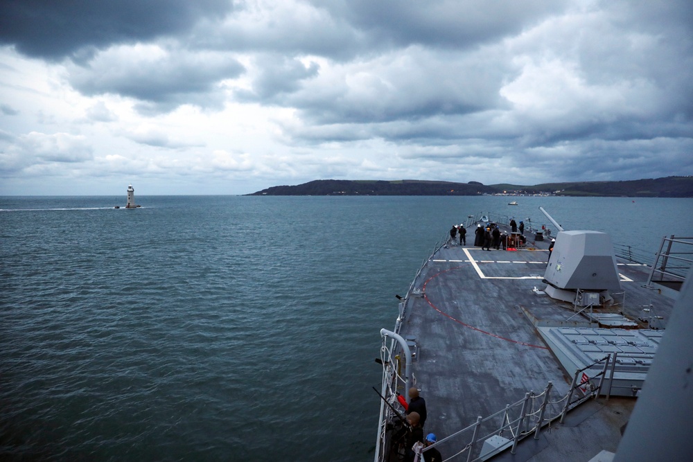 USS Paul Ignatius Departs Plymouth, England