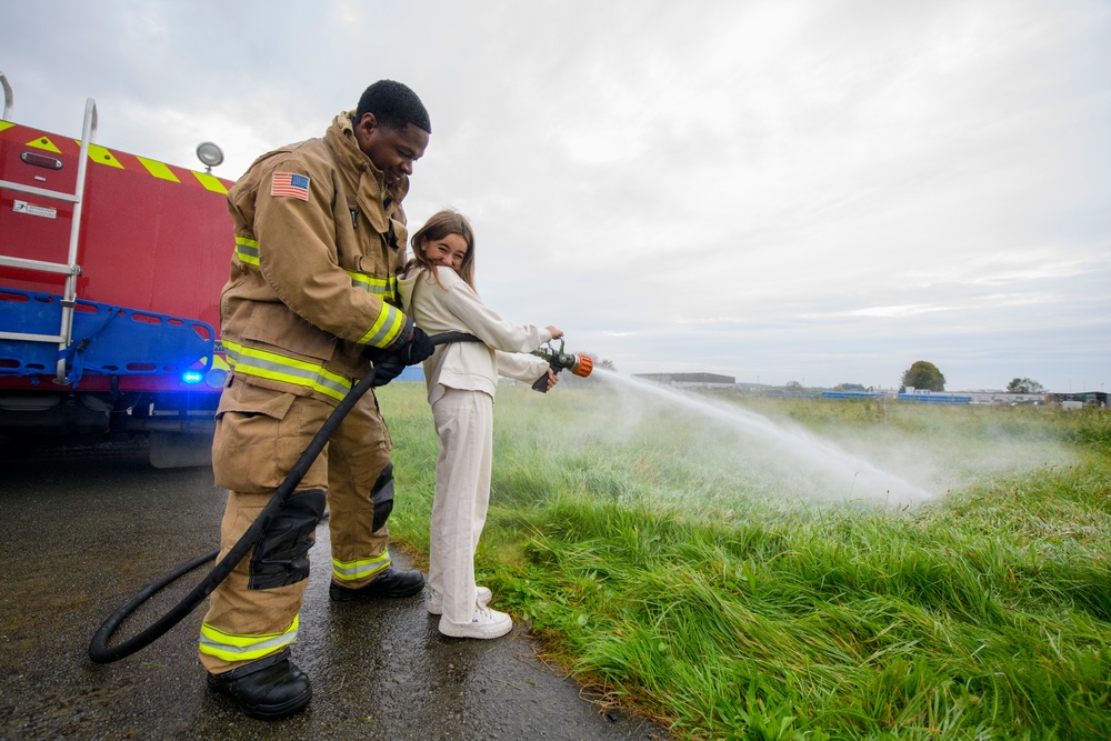 Local School visits Chièvres Air Base for Fire Prevention Week