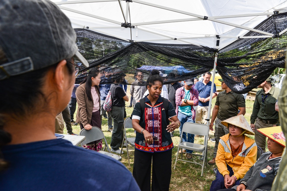 Distinguished Visitors Receive Recovery Mission Site Tour