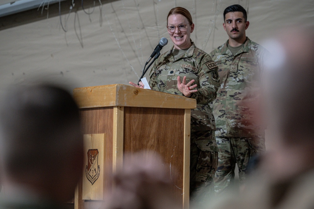 378th ECONS change of command ceremony