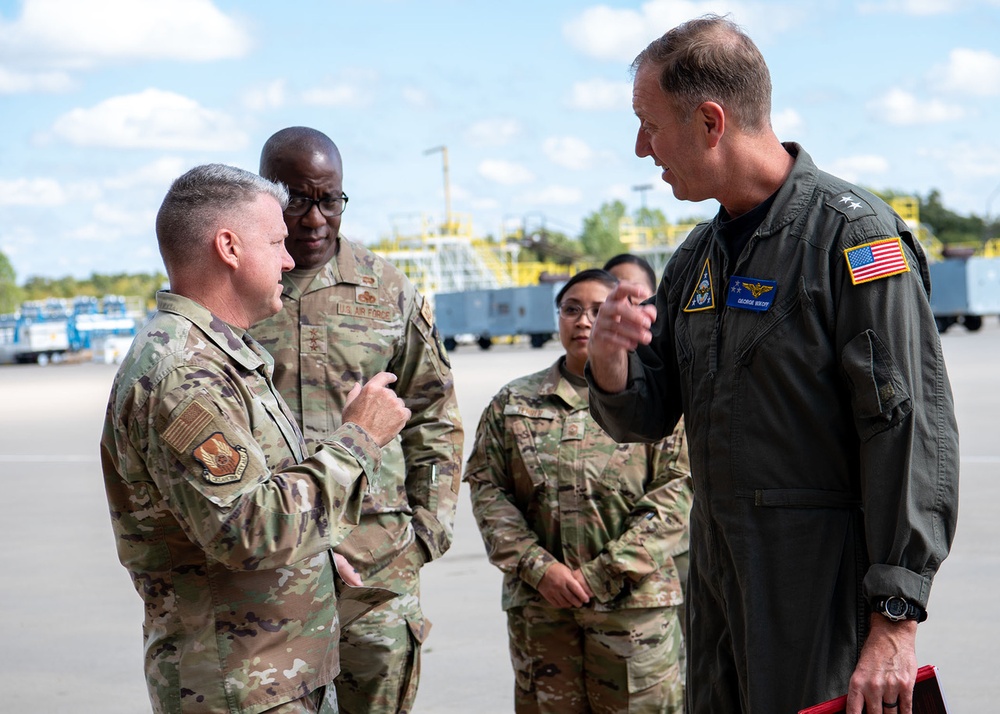 Rear Adm. Wikoff visit to Tinker AFB, Oklahoma