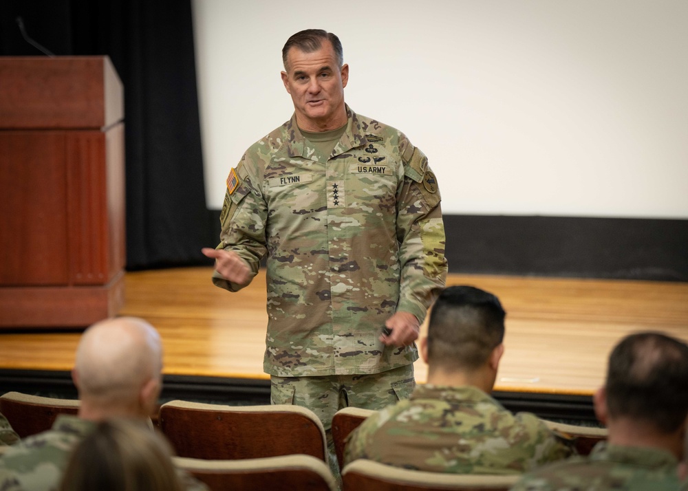 October 16, 2023 – U.S. Army General Charles Flynn addresses NWC Soldiers