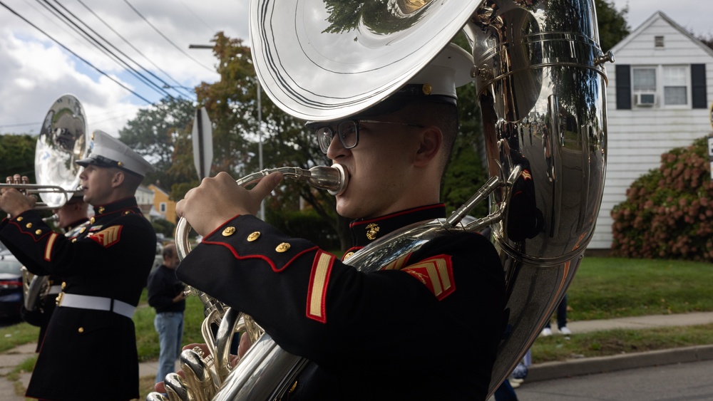 2nd Marine Aircraft Wing Band performs at the 115th Greater Bridgeport Columbus Day Parade