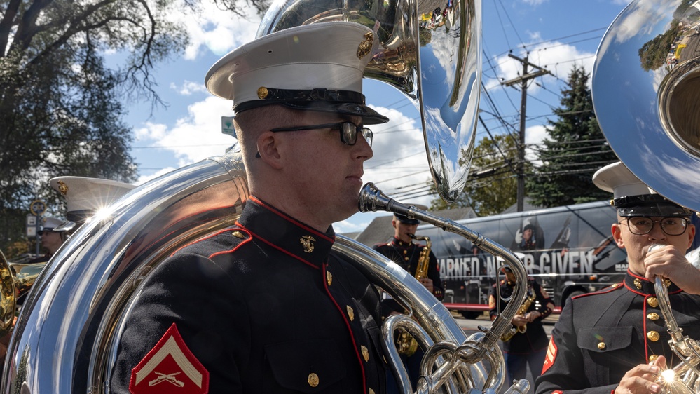 2nd Marine Aircraft Wing Band performs at the 115th Greater Bridgeport Columbus Day Parade