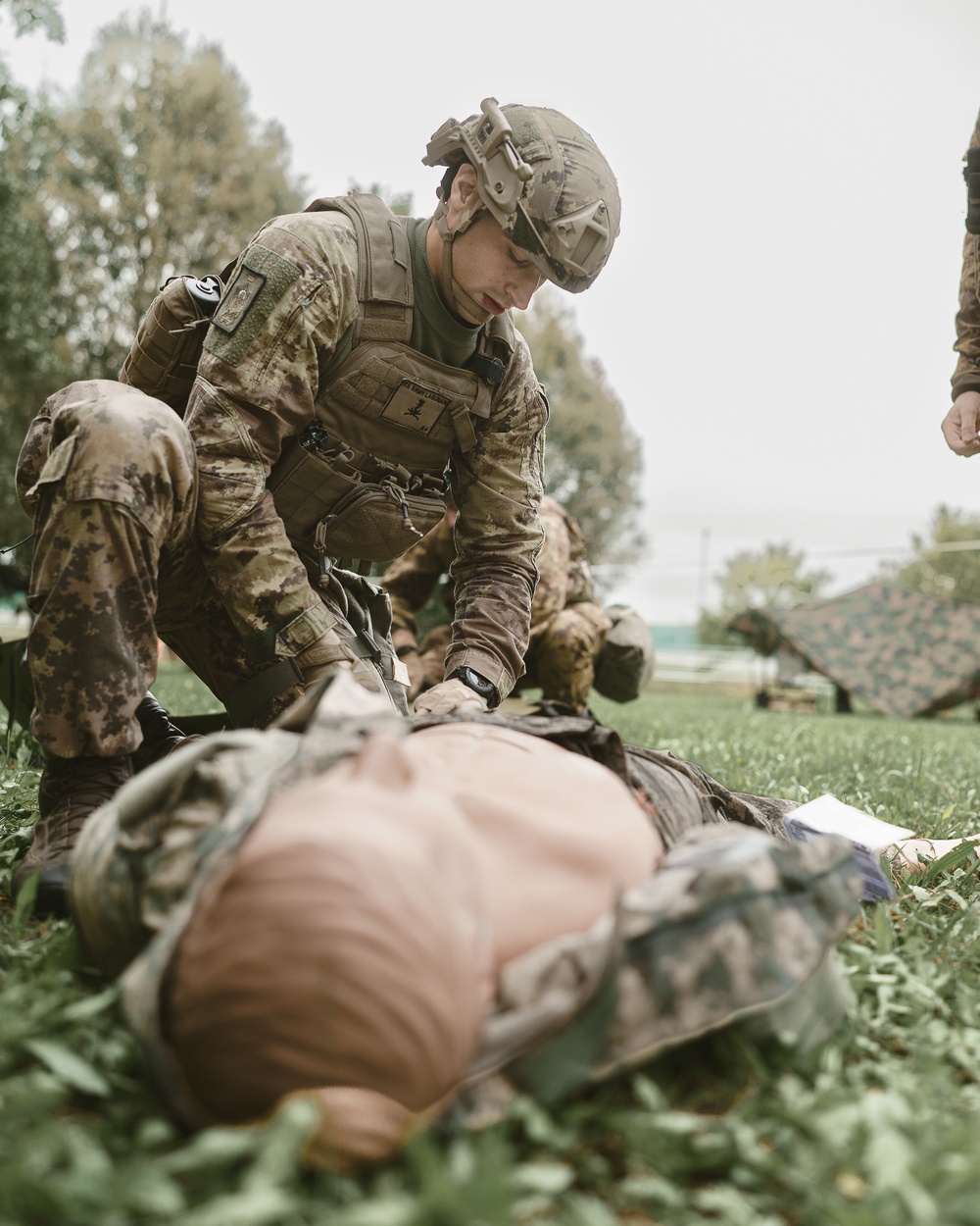 173rd Paratroopers Conduct Medical Training During E2B