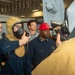 USS Ronald Reagan (CVN 76) Sailors simulate firefighting during general quarters drill