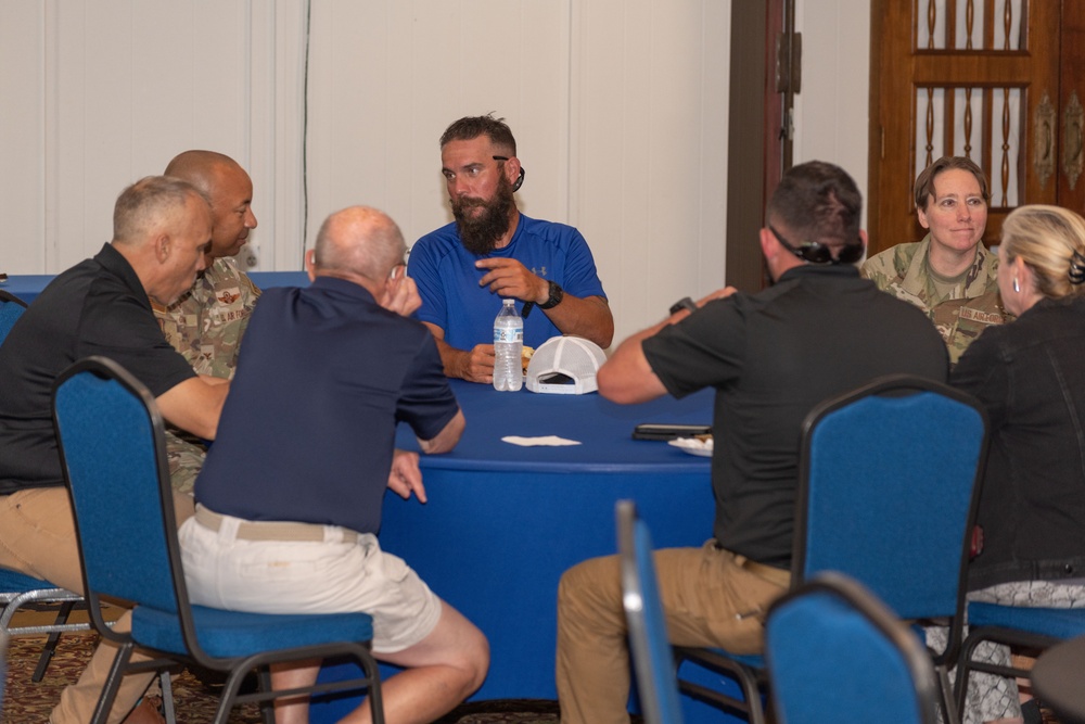 Run4Revival founder visits Arnold AFB during cross-country solo run