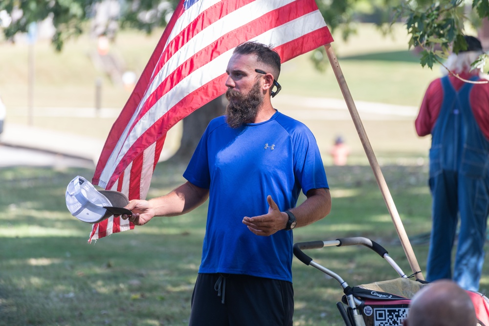 Run4Revival founder visits Arnold AFB during cross-country solo run