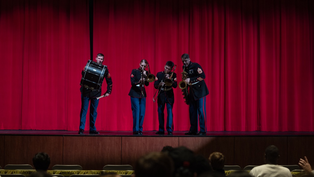 2nd Marine Aircraft Wing Band performs at Bristol Central High School