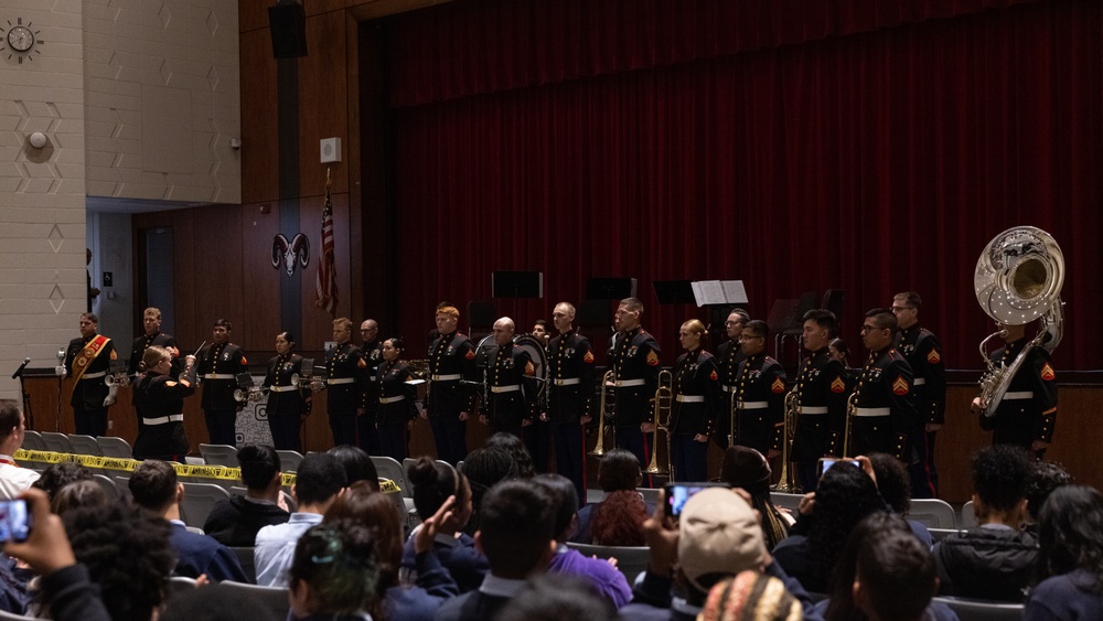 2nd Marine Aircraft Wing Band performs at Bristol Central High School