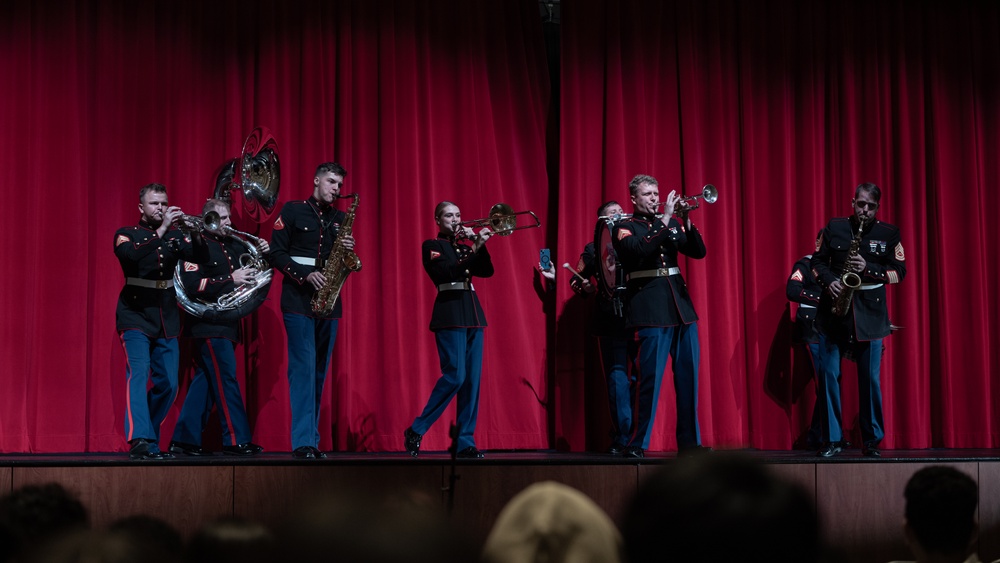 2nd Marine Aircraft Wing Band performs at Bristol Central High School