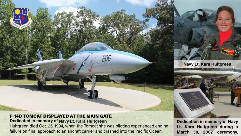 F-14D Tomcat display at Arnold AFB honors Hultgreen