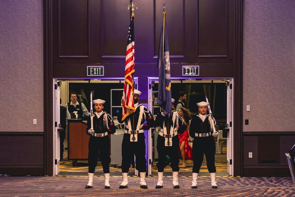 Color Guard prepares to parade the colors