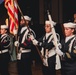 Color Guard parade the colors