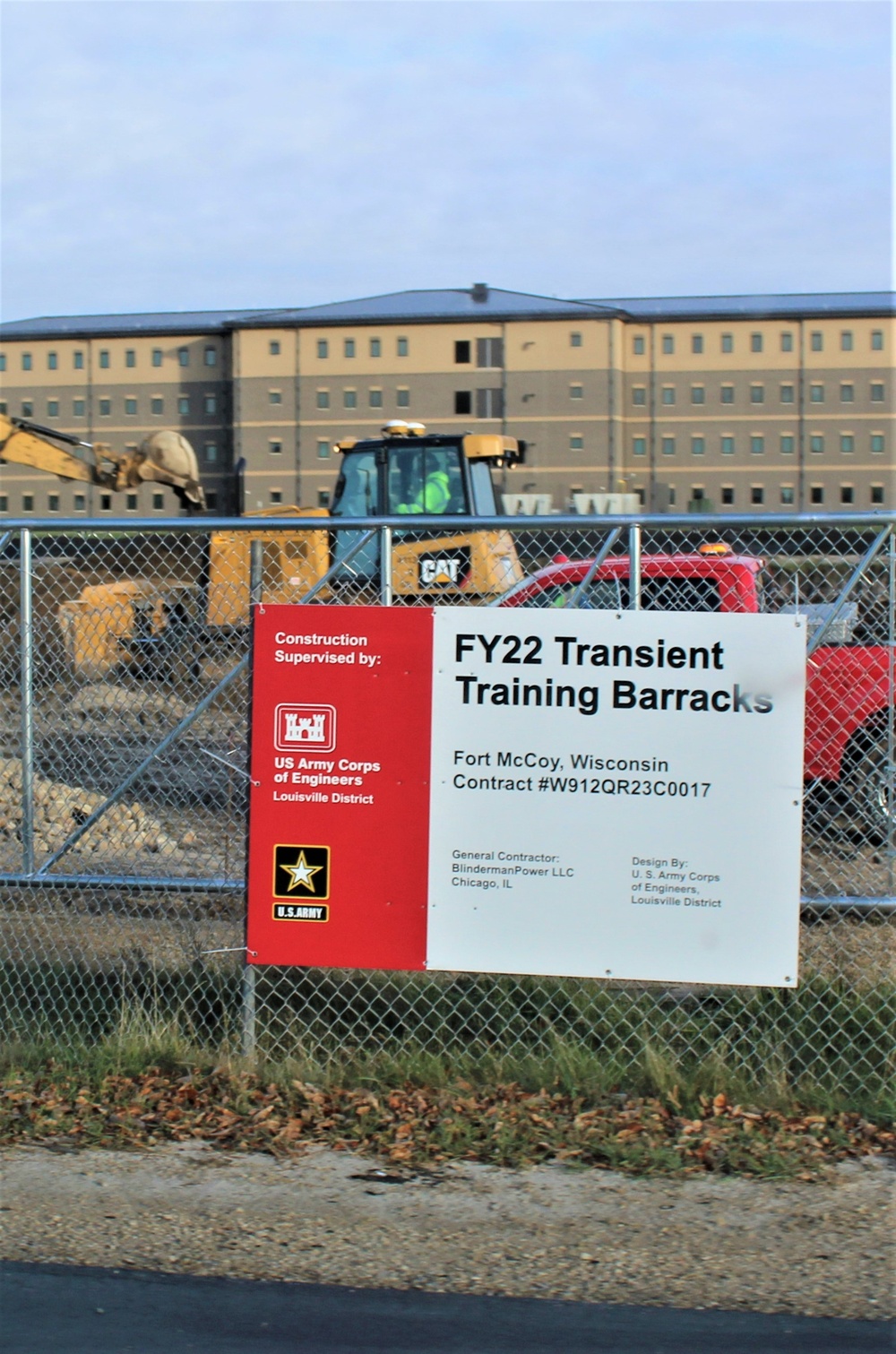 Infrastructure, excavation work underway for construction of third $28.08 million, four-story, 60,000-square-foot barracks at Fort McCoy