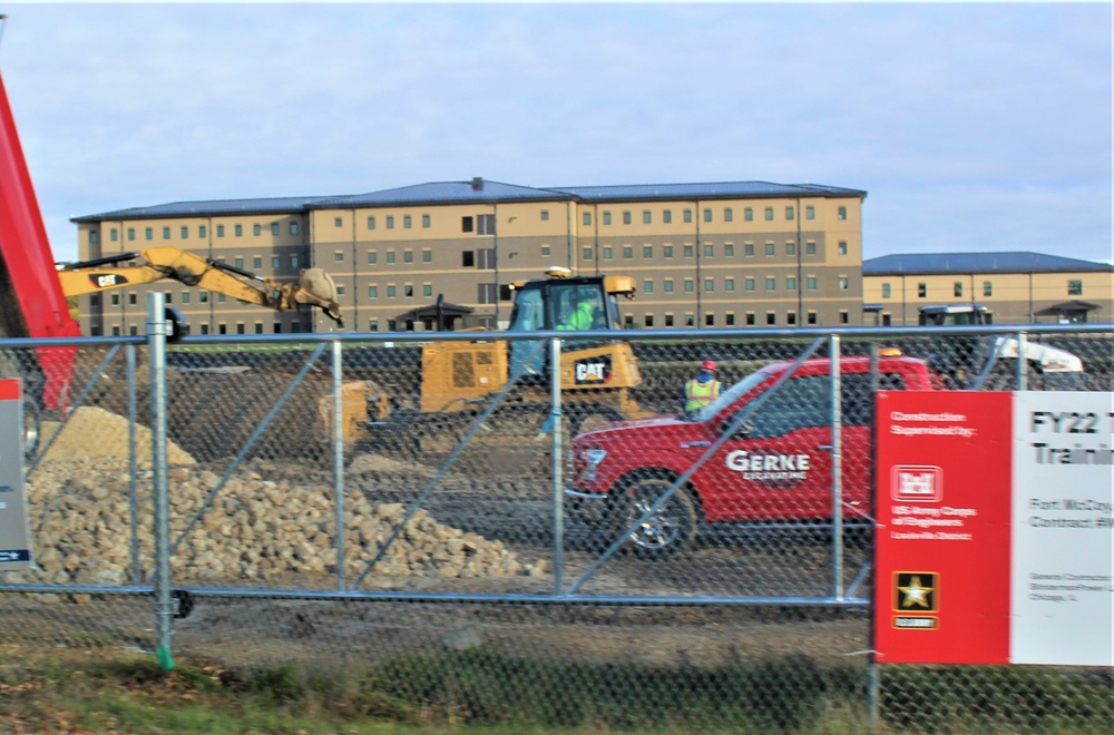 Infrastructure, excavation work underway for construction of third $28.08 million, four-story, 60,000-square-foot barracks at Fort McCoy