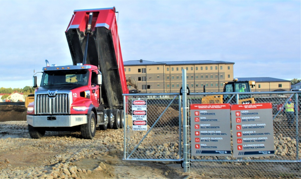 Infrastructure, excavation work underway for construction of third $28.08 million, four-story, 60,000-square-foot barracks at Fort McCoy