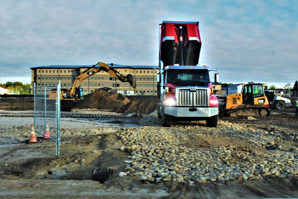 Infrastructure, excavation work underway for construction of third $28.08 million, four-story, 60,000-square-foot barracks at Fort McCoy