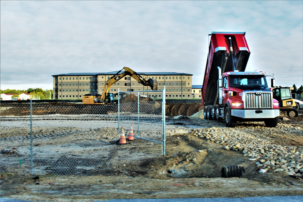 Infrastructure, excavation work underway for construction of third $28.08 million, four-story, 60,000-square-foot barracks at Fort McCoy