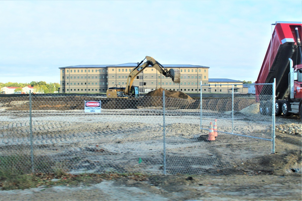 Infrastructure, excavation work underway for construction of third $28.08 million, four-story, 60,000-square-foot barracks at Fort McCoy