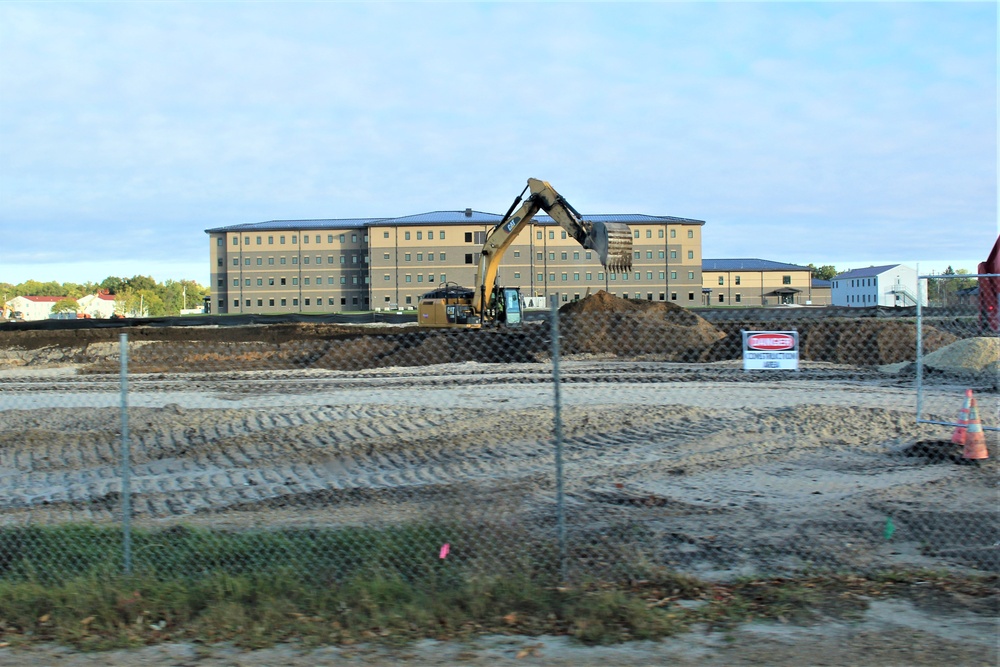 Infrastructure, excavation work underway for construction of third $28.08 million, four-story, 60,000-square-foot barracks at Fort McCoy