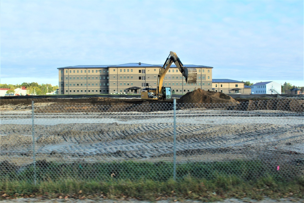 Infrastructure, excavation work underway for construction of third $28.08 million, four-story, 60,000-square-foot barracks at Fort McCoy