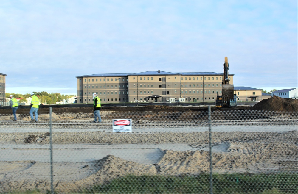 Infrastructure, excavation work underway for construction of third $28.08 million, four-story, 60,000-square-foot barracks at Fort McCoy