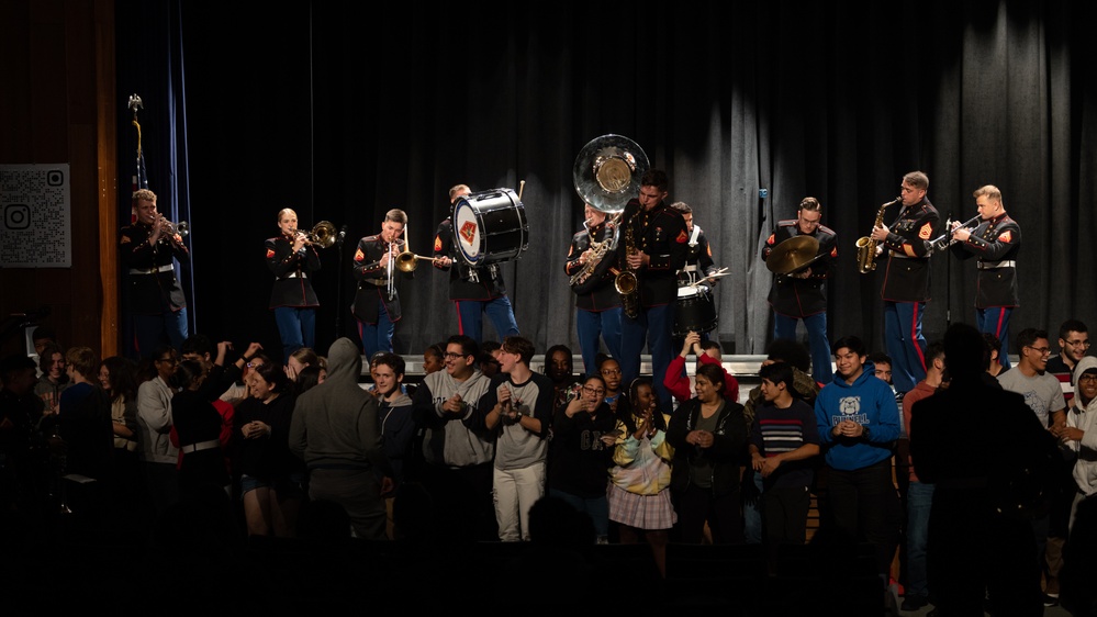 2nd Marine Aircraft Wing Band performs at Bunnell High School