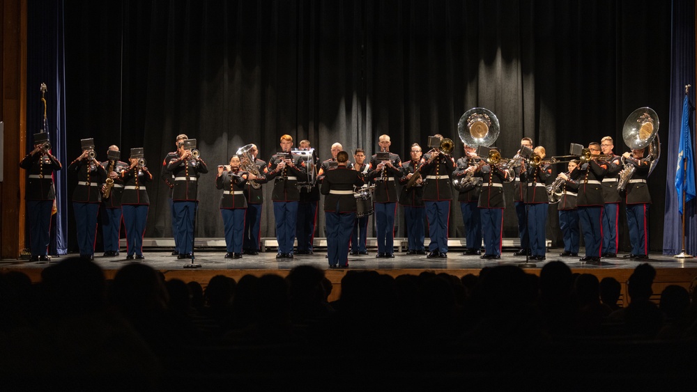 2nd Marine Aircraft Wing Band performs at Bunnell High School