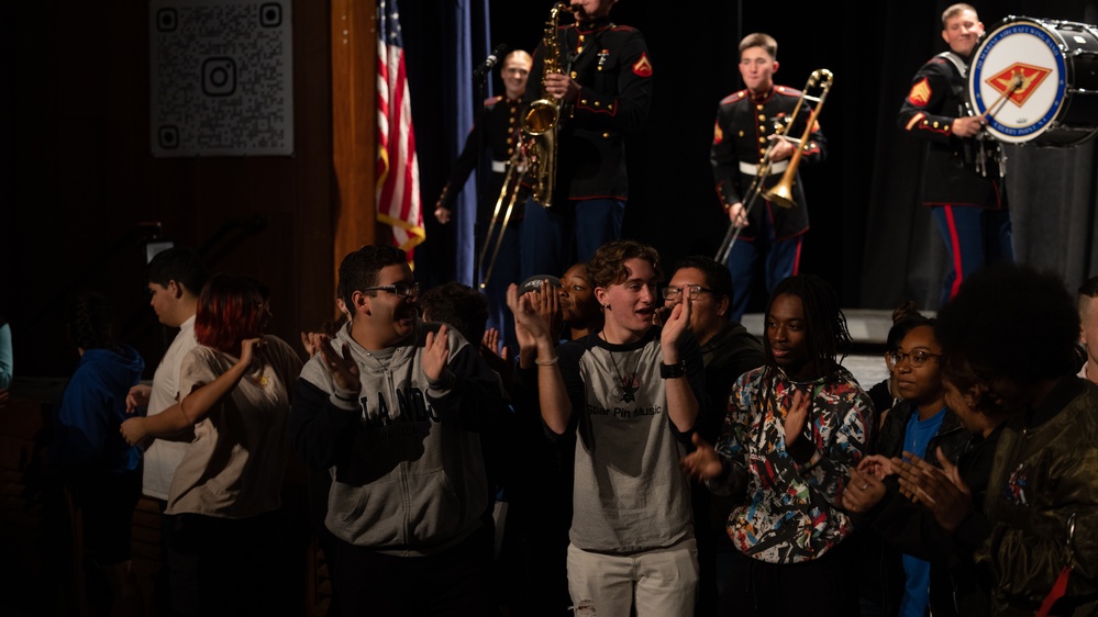 2nd Marine Aircraft Wing Band performs at Bunnell High School