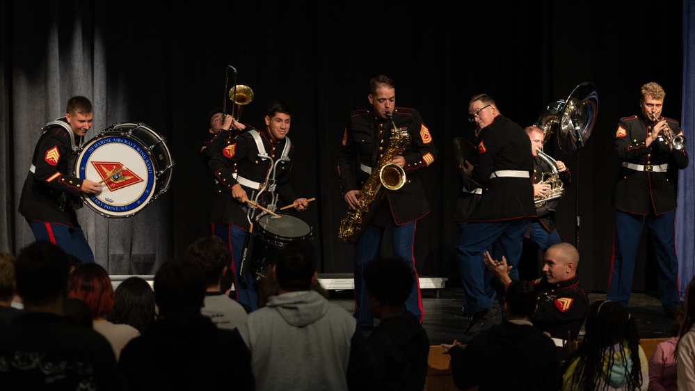 2nd Marine Aircraft Wing Band performs at Bunnell High School