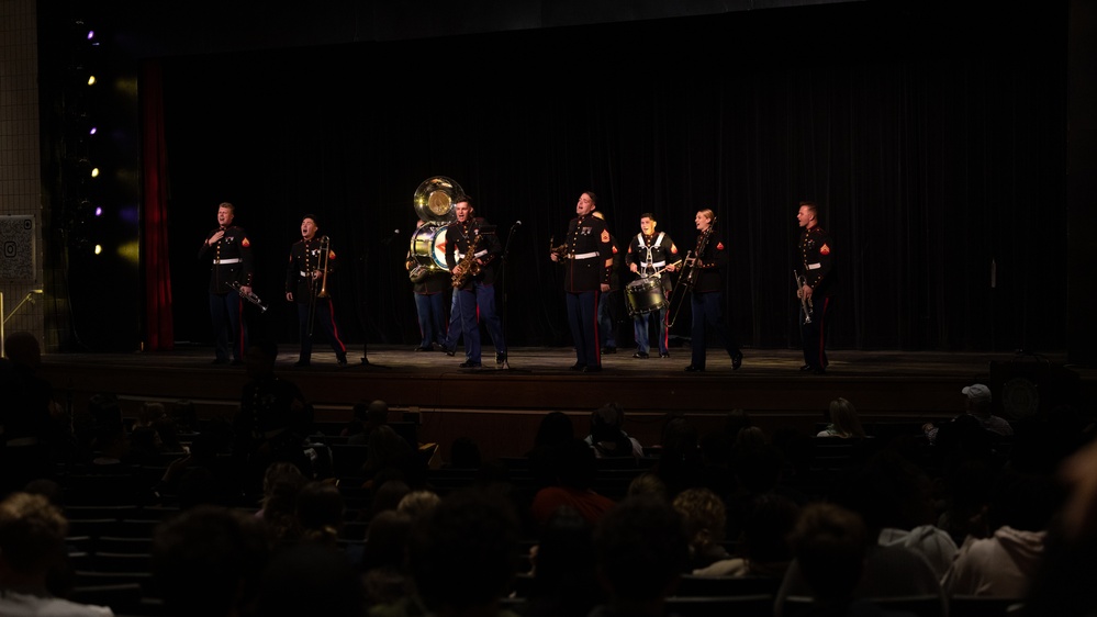 2nd Marine Aircraft Wing Band performs at Bunnell High School