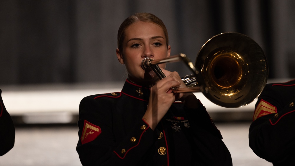 2nd Marine Aircraft Wing Band performs at Bunnell High School