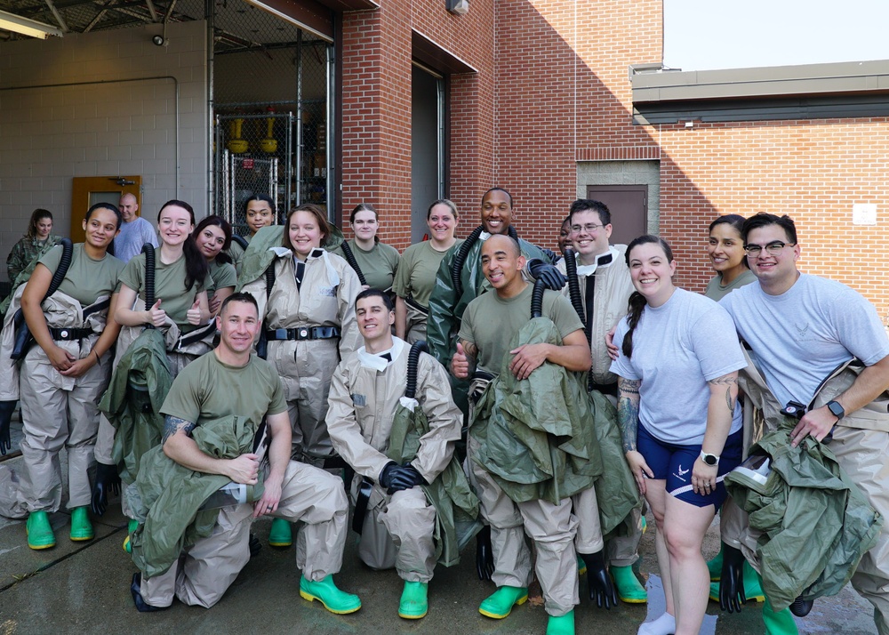 319th Medical Group conducts decontamination exercise