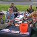 Kingsley airmen and their families pieced together wood projects during the Fall Festival.